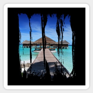 Summer Beach Photography Maldives Holiday Sticker